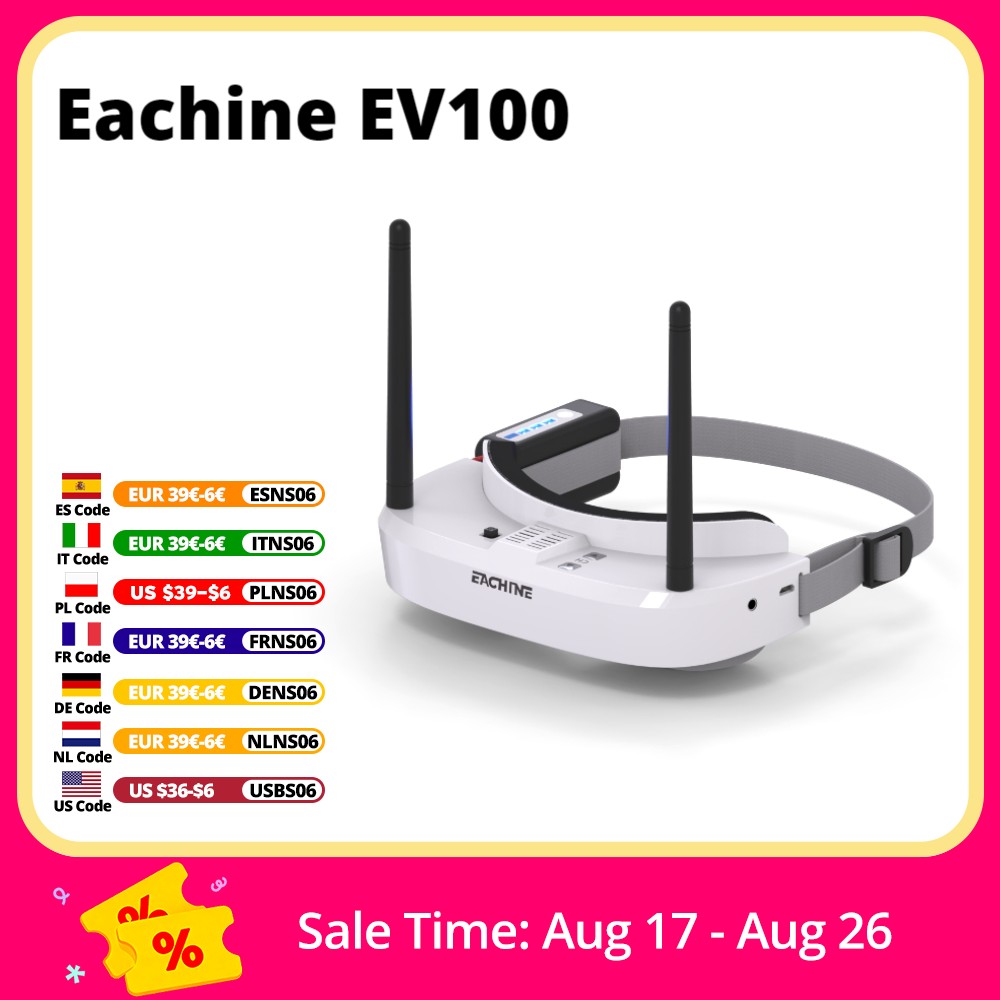 Eachine EV100 720*540 5,8G 72C – обзор и цена Drone Racing Battery